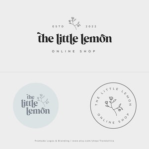 Design del logo prefabbricato, Logo semplice, Logo di testo, Marchio del logo, Design minimalista del logo, Logo del negozio, Logo boutique, Logo moderno, Logo Boho, Retro