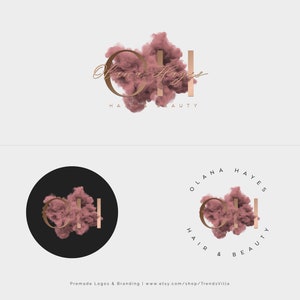 Hair Stylist Logo, Beauty logo, Cosmetic logo, Rose gold logo, Minimalist logo, Boutique logo, Interior design logo, Modern Logo, Fashion