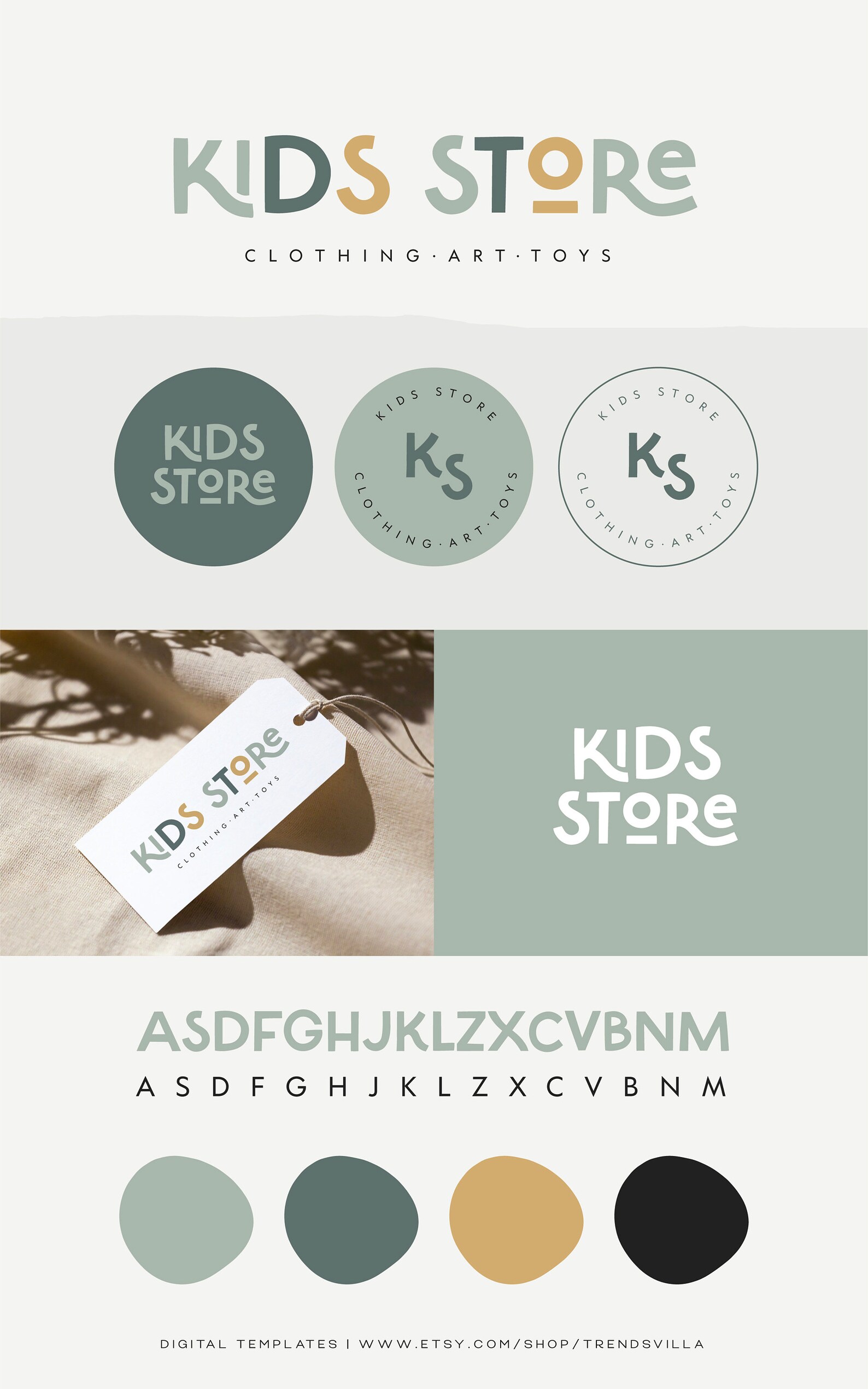 Kids Clothing Boutique Logo Template Bundle Editable Logo Etsy