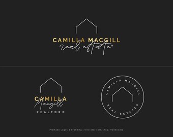 Real Estate Logo Design, Realtor Logo, Elegant Realtor Logo, Minimalist House Logo, Simple Logo, Realtor branding, Watermark Realtor logo