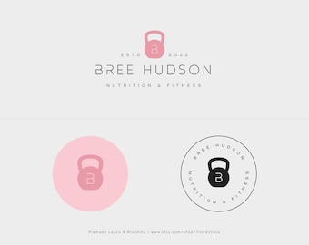 Premade Fit Coach Logo, Nutrition Logo, Fitness Instructor Logo set, Fitness Trainer logo Kit, Personal Training, Health Logo, Crossfit Logo