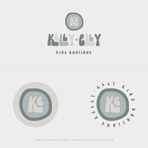 Premade Logo Design, Children&#39;s Boutique Logo, kids boutique logo, Rainbow Logo, Cheerful Logo, Funny Boutique Logo, Children boutique logo