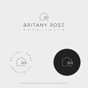 Real Estate Logo, Elegant Realtor Logo, Minimalist House Logo, Simple Logo, House logo watermark, Marketing real estate agent