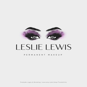 Permanent makeup logo, Makeup Logo Design, Beauty logo, Eyelash logo, Brow logo, Feminine logo, Cosmetic logo, Modern logo, Signature logo