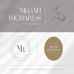 Horse Photographer Logo , Horse Head Logo, silhouette drawing horse or pony, Professional Logo, Minimalist logo, Photography logo, Farm Logo