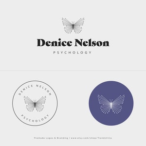 Diseño de logotipo prefabricado, Logotipo de salud mental, Logotipo de consejería psicológica, Diseño de logotipo de psicólogo, Logotipo de entrenador de vida, Logotipo de belleza, Logotipo de mariposa