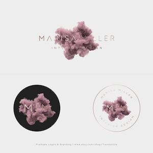 Rose Gold logo, Premade logo design, Interior design logo, Modern logo, Signature logo, Brow logo, Nail logo design, Beauty logo, Monogram