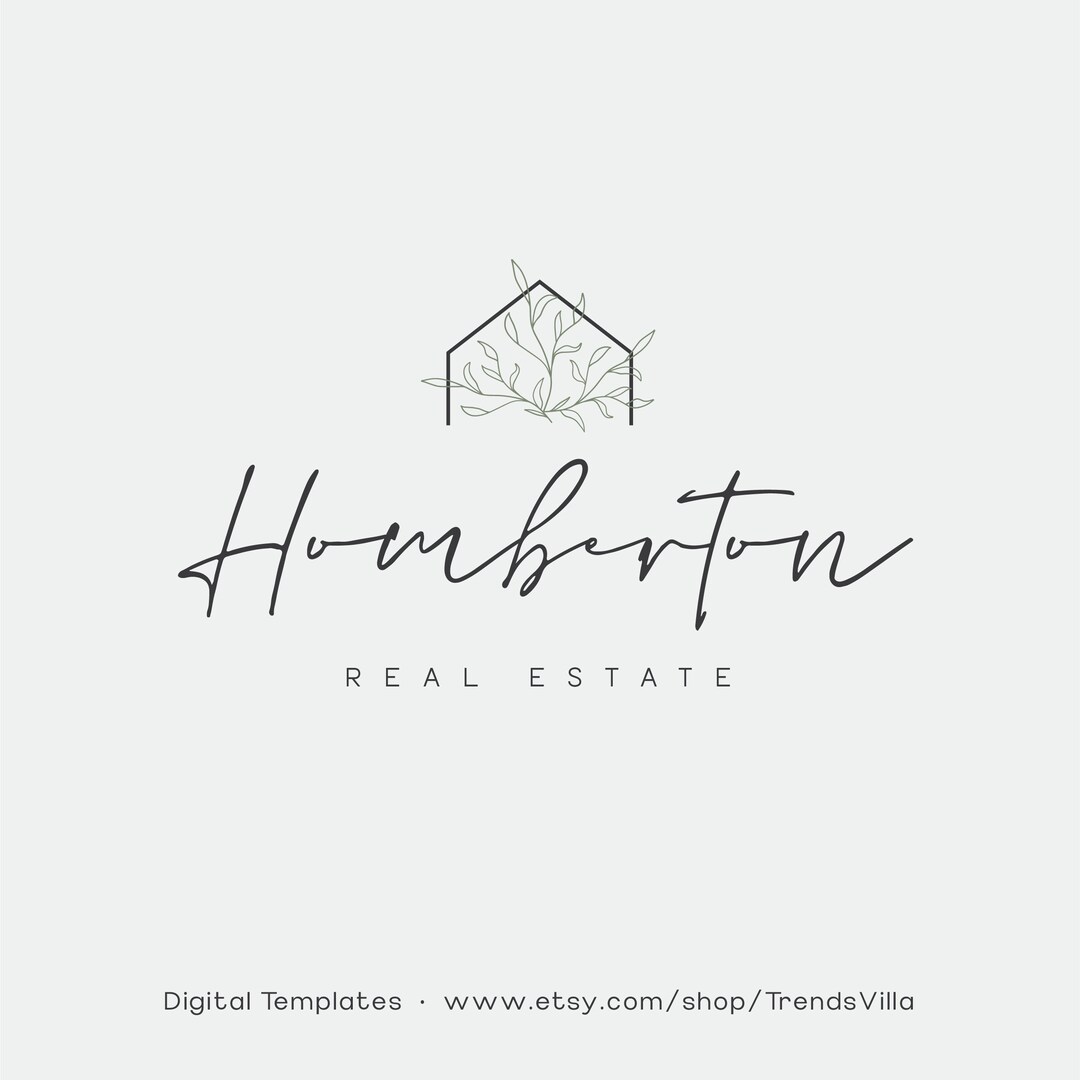 DIY Real Estate Logo, Editable Logo Design, Farm House Logo, Realtor