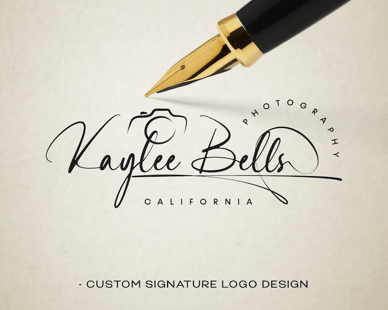 Photography Camera Logo , Photography Custom Logo, Signature Logo ...