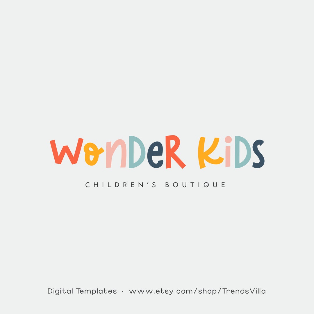 Children's Boutique Logo Clothing Boutique Logo Design Editable Logo Designs Branding Logo