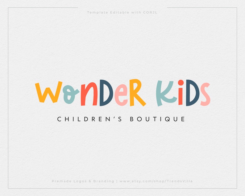Children's Boutique Logo Clothing Boutique Logo Design Etsy