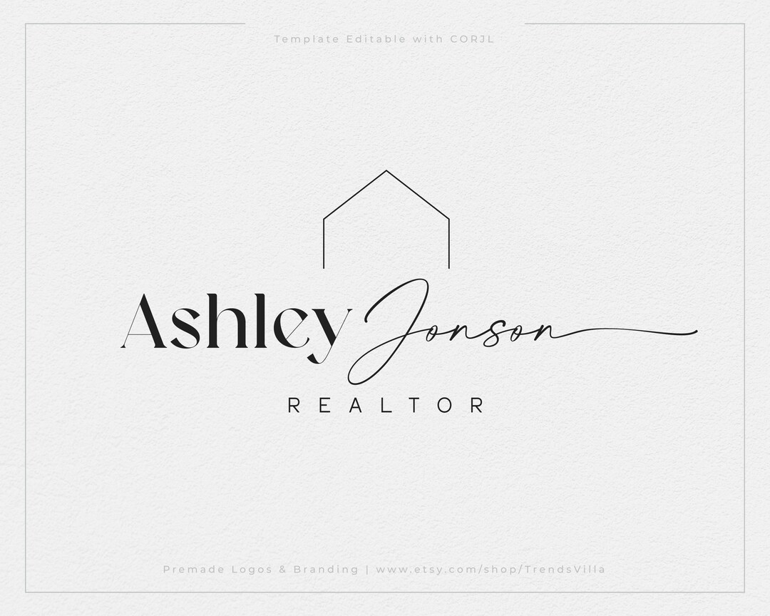 DIY Real Estate Logo Editable Logo Design Real Estate Logo Etsy
