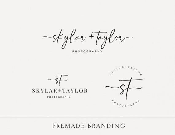 Premade Watermark Logo, Photography Logo, Minimalist Logo