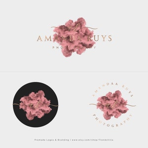 Photography Logo, Gold Pink Logo, Beauty logo, Premade logo, Nail logo, Skincare logo, Modern logo, Cosmetic logo, Smoke Logo, Minimal logo