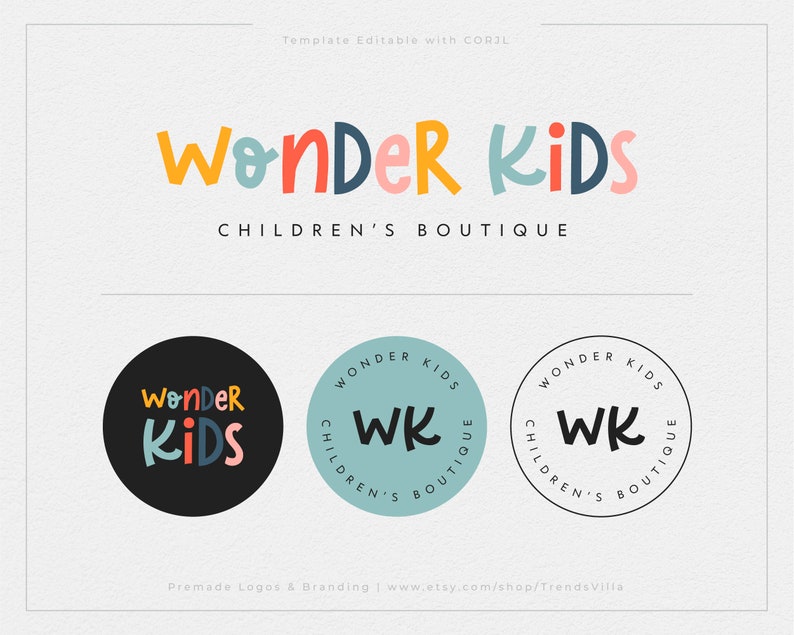 Children's Boutique Logo Clothing Boutique Logo Design Etsy