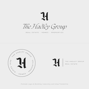 Premade logo design real estate , Business logo, Minimalist logo, House logo, Real Estate logo, Text logo, Modern logo, Initial logo