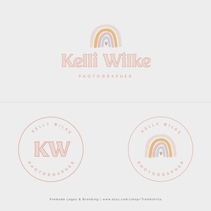 Photography logo design, Kids Photographer logo, watermarks, initial logo, photography logo, Boho Rainbow, modern logo, photography branding
