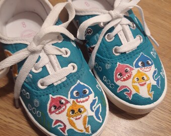 Baby Shark Hand Painted Shoes