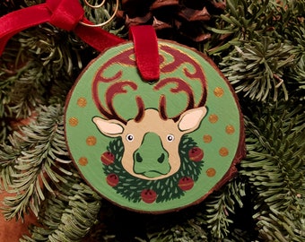 Festive Reindeer - Christmas Ornament