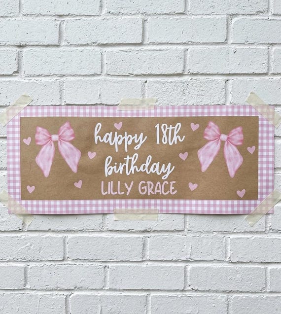 Custom Banner, Printed Butcher Paper Banner, Personalized Party Decor, Event Banner, Printed Banner, Personalized Banner, Birthday