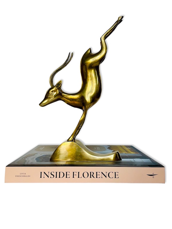 Vintage Brass Antelope / Gazelle Sculpture