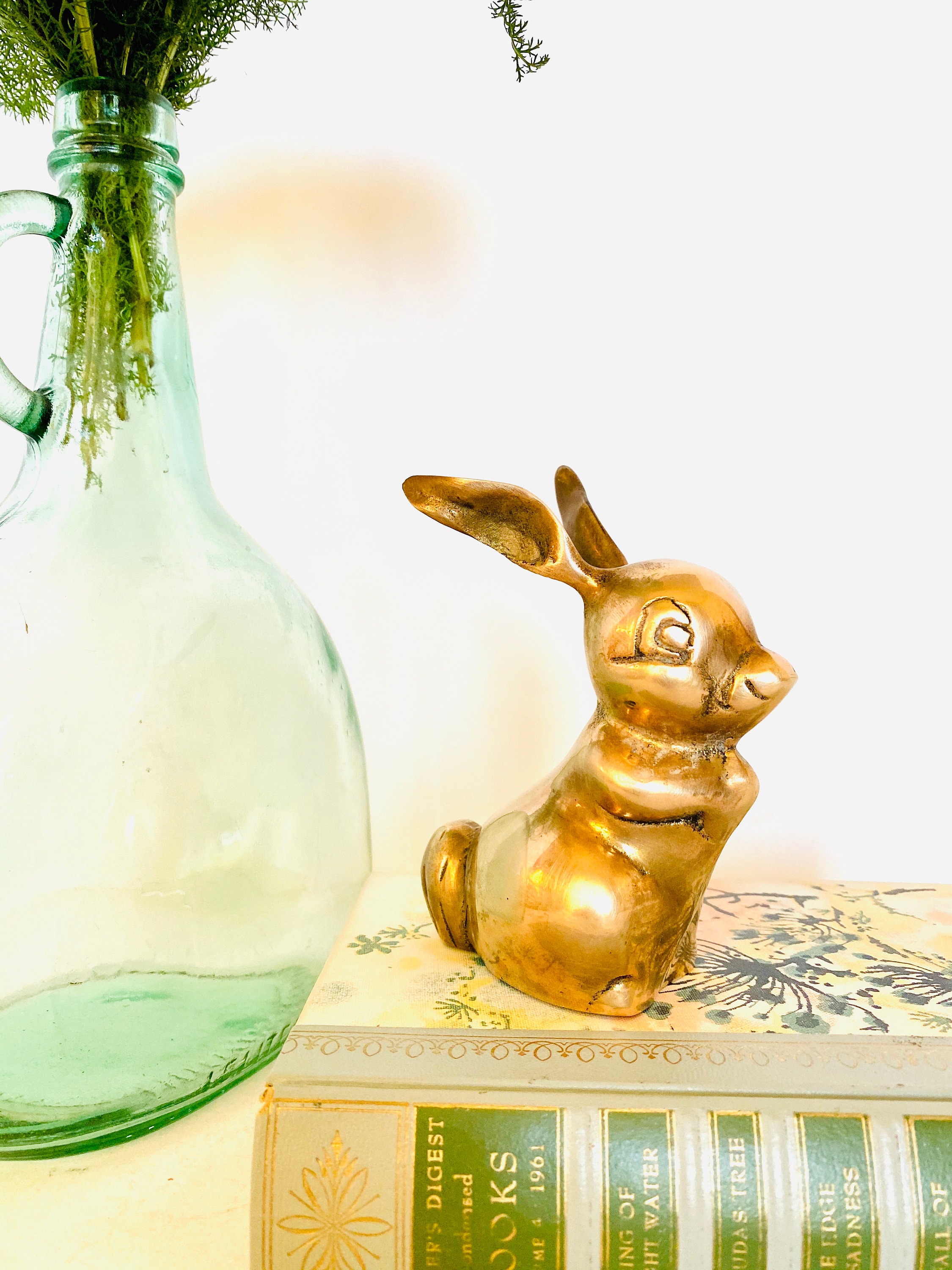 Vintage MidCentury Brass Rabbit Bunny
