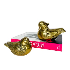 Pair of Vintage Mid-Century Brass Ducks