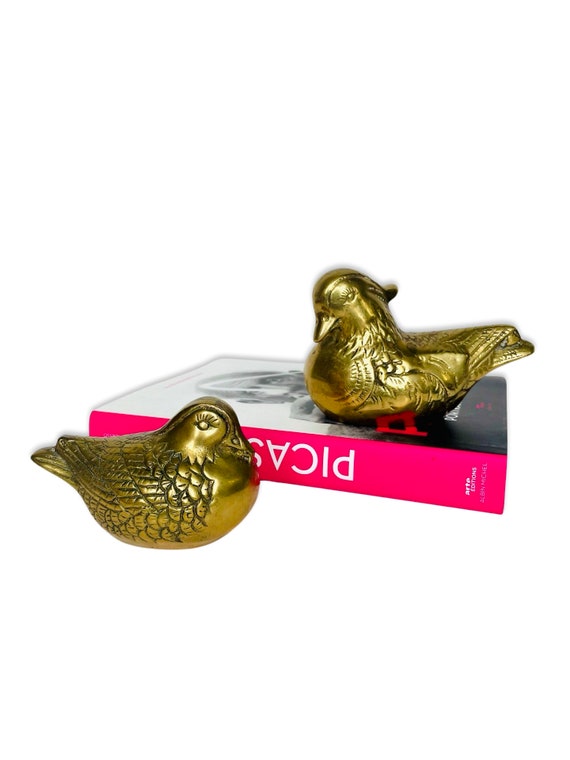 Pair of Vintage Mid-Century Brass Ducks