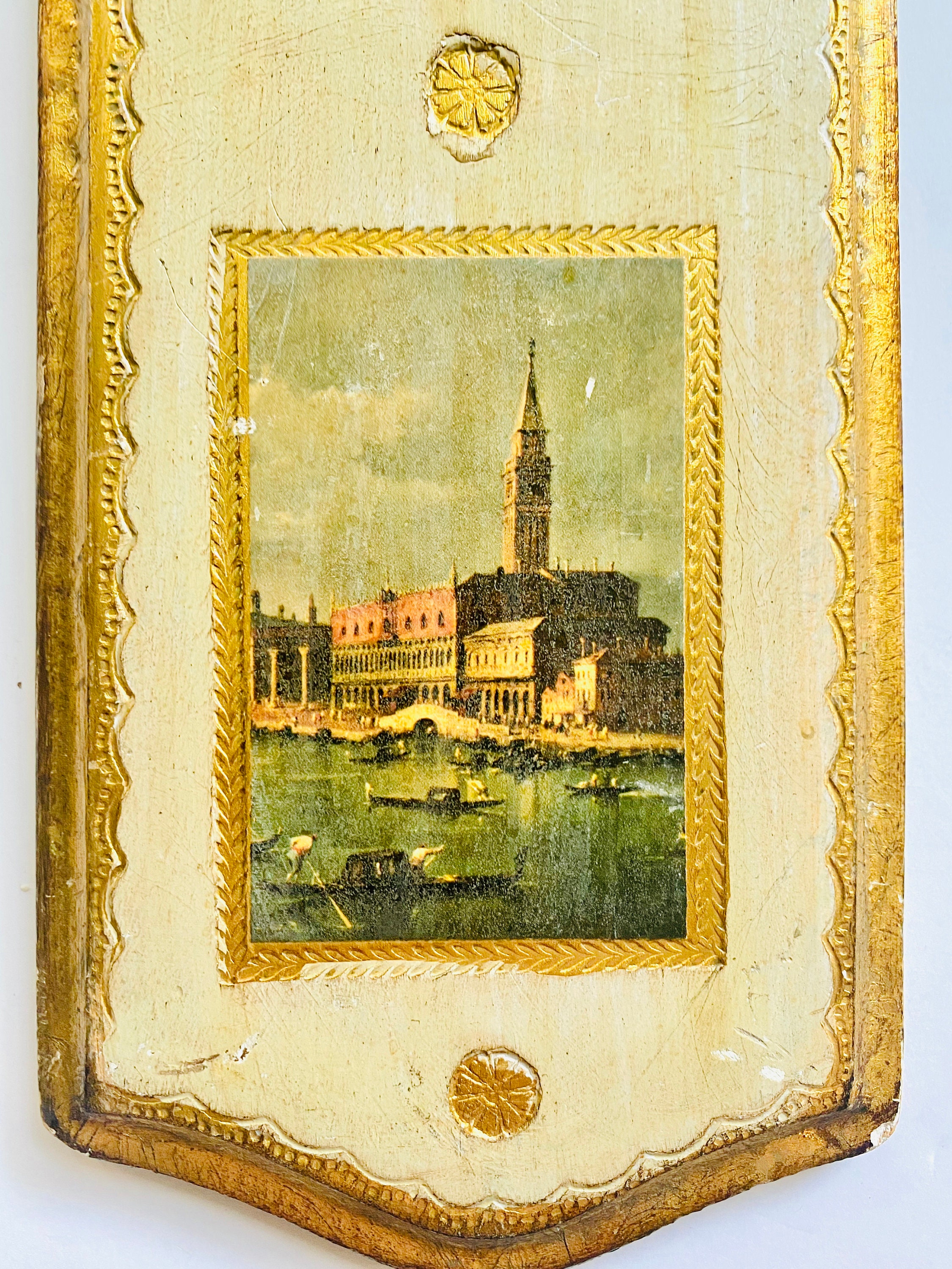 Set of 3 Vintage Florentine Italian Wall Plaque Art