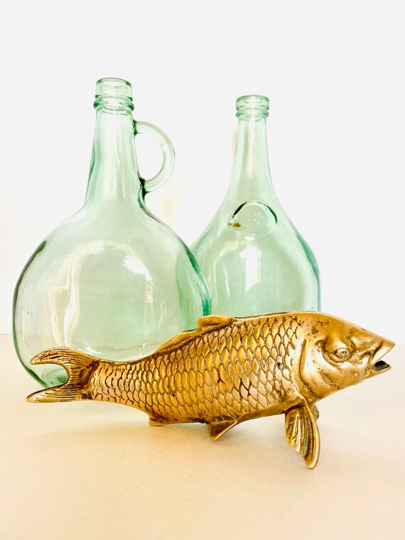 Vintage Mid-Century Brass Koi Fish