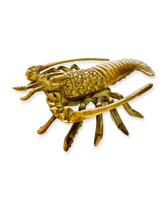 Vintage Solid Brass Lobster