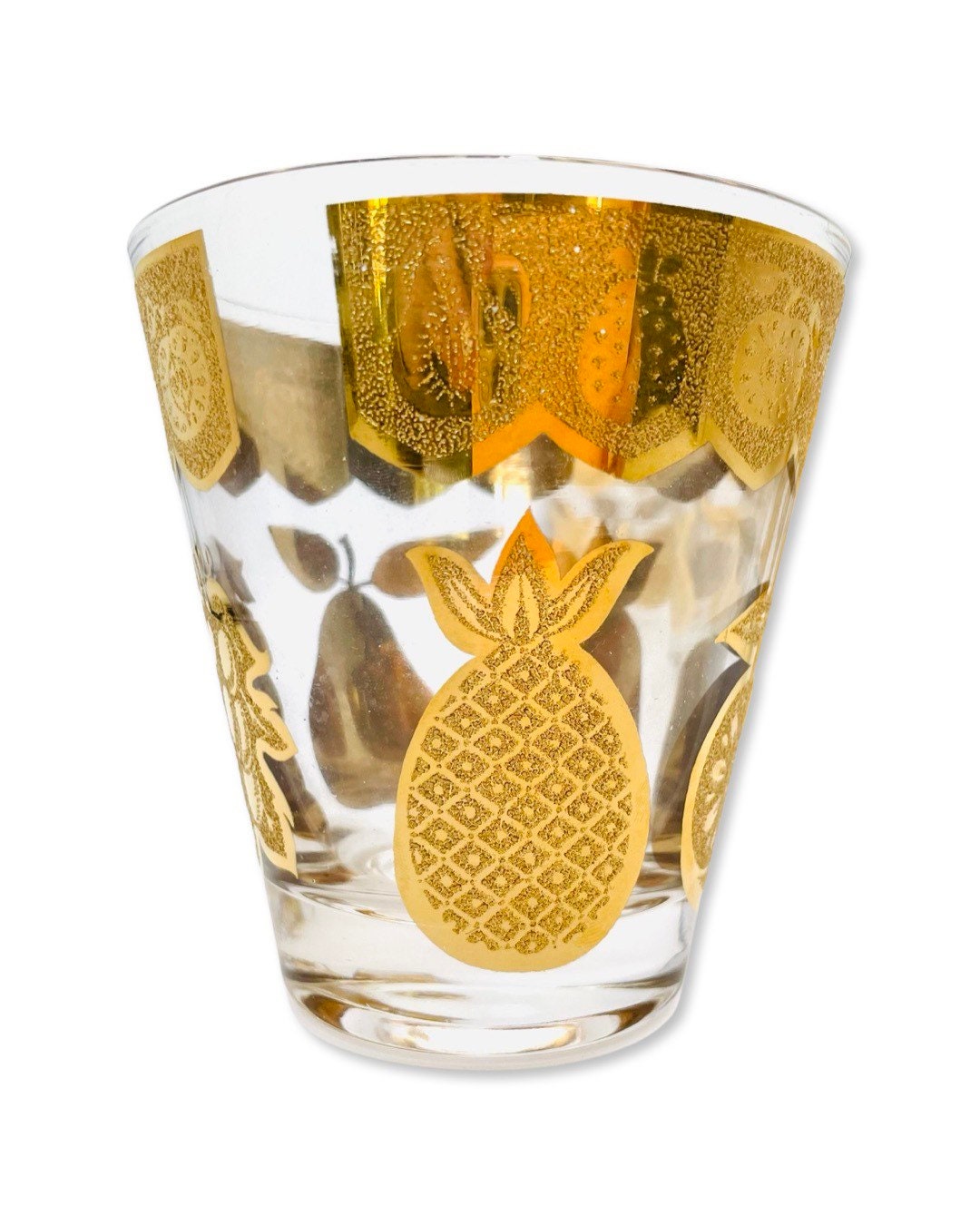 Set of 5 Vintage MidCentury Culver Florentine Fruit Double Old