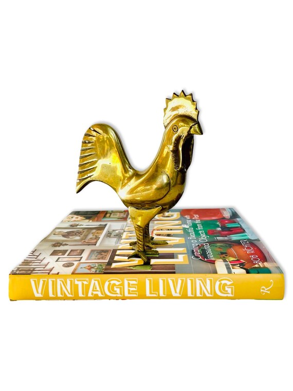 Vintage Brass Rooster Figurine
