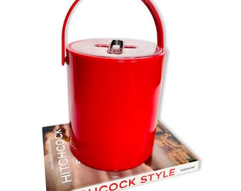 Vintage MCM Roter Acryl Eiskübel