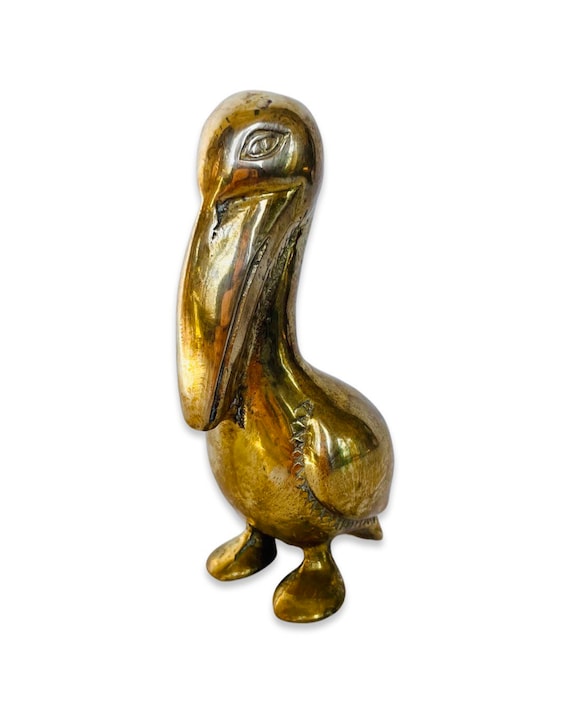 Vintage Solid Brass Pelican Bird