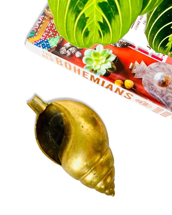 Vintage Brass Shell Ashray