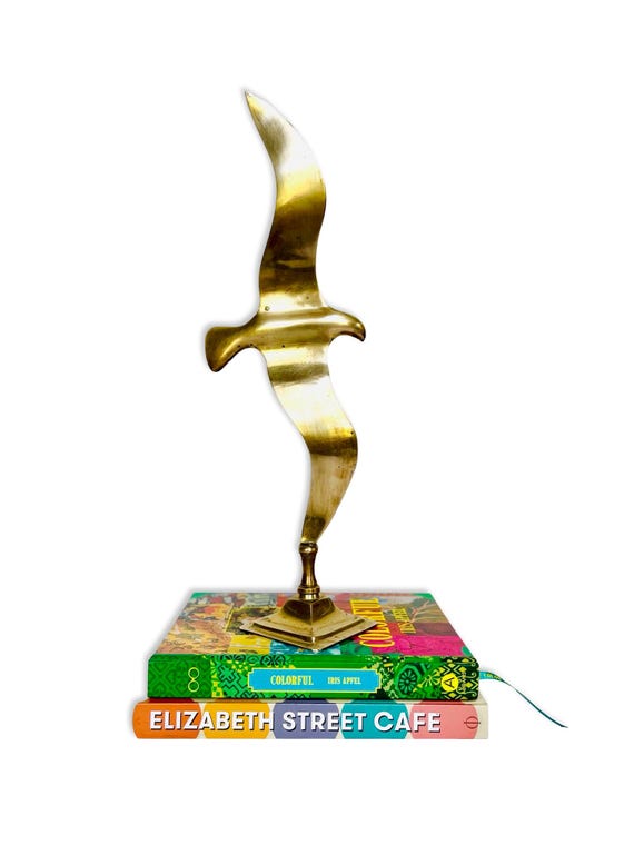 Vintage Brass Flying Bird Sculpture