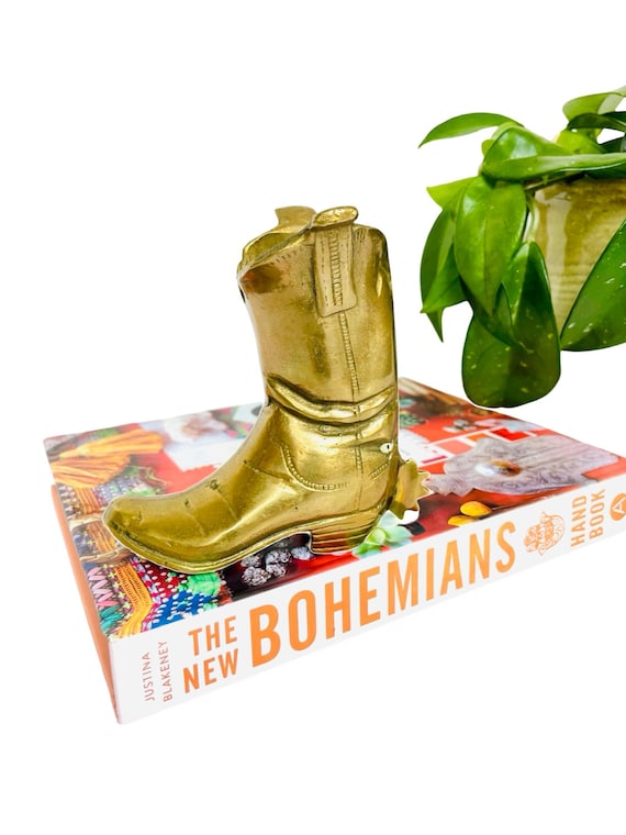 Mini Vintage Brass Cowboy Boot