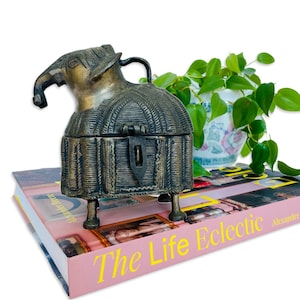 Vintage Dhokra Hand Cast Brass Elephant Box