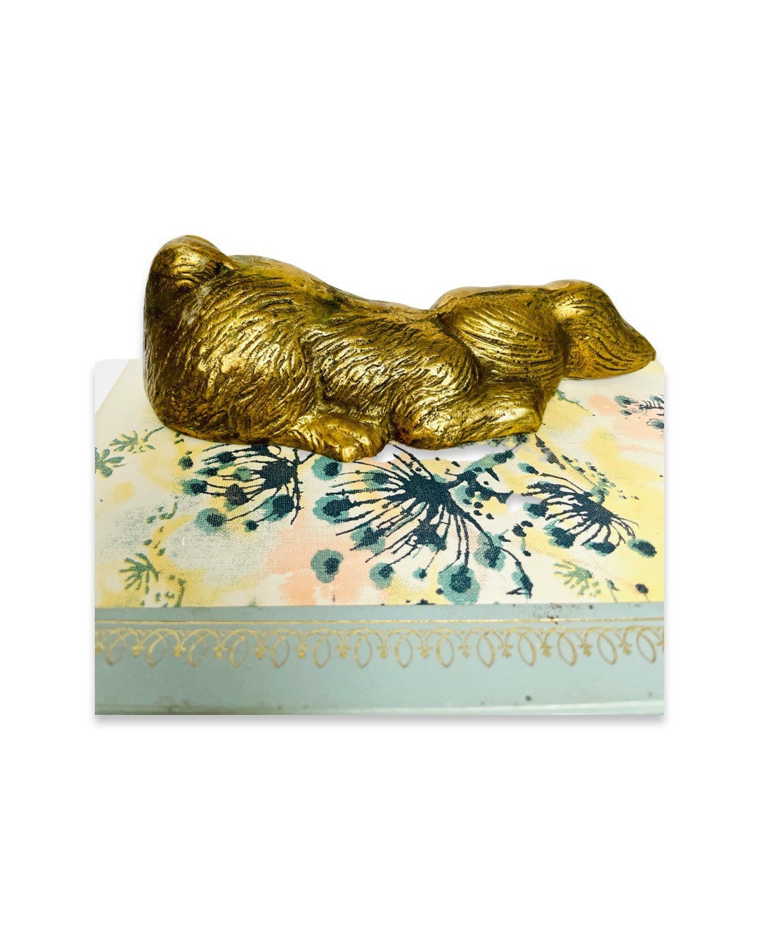 Vintage Brass Sleeping Bunny Rabbit