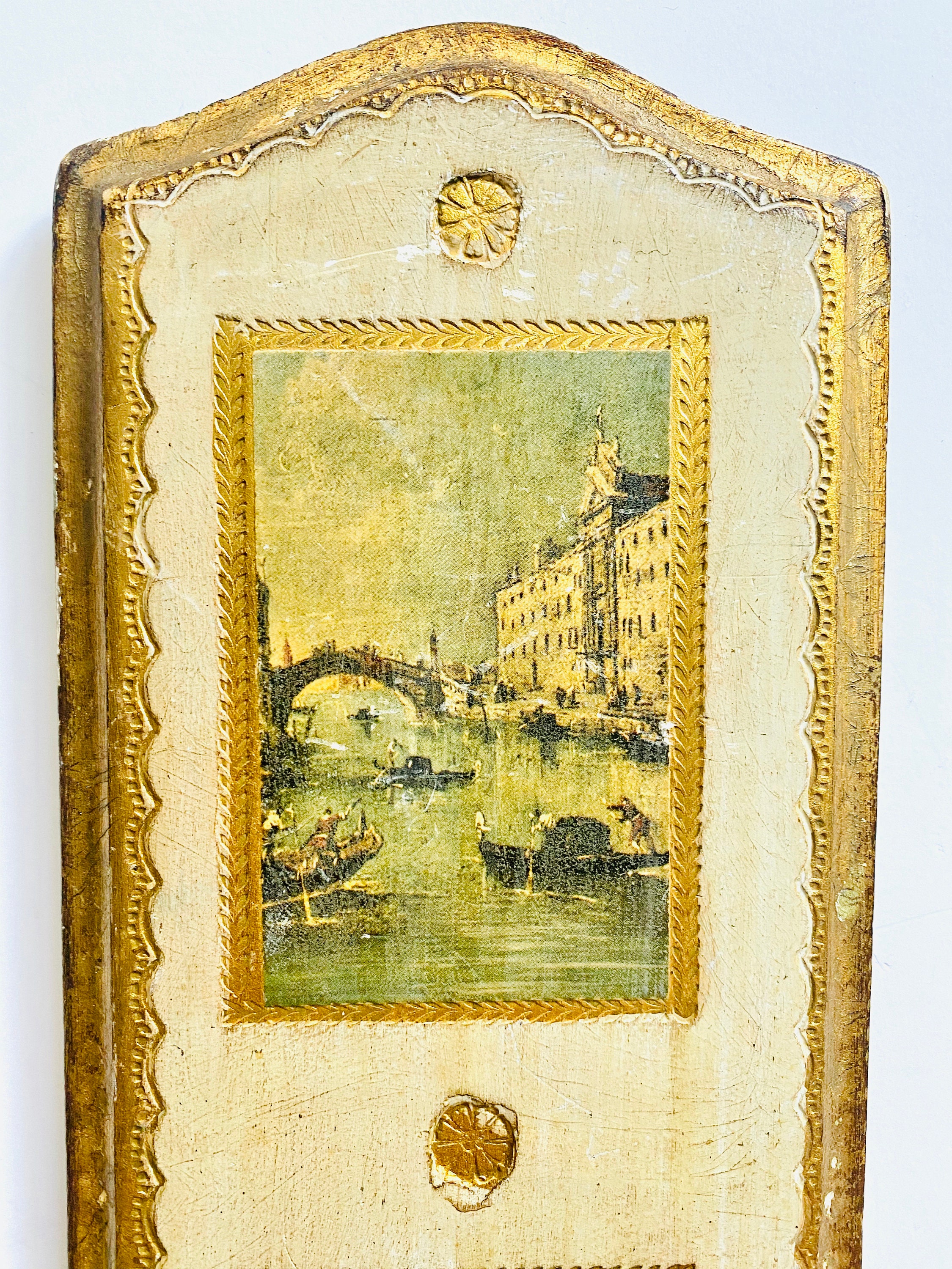 Set of 3 Vintage Florentine Italian Wall Plaque Art