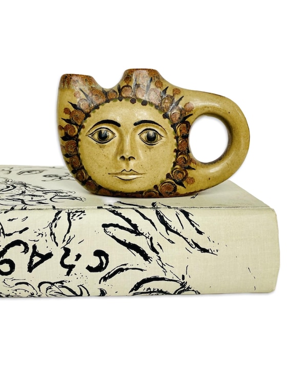 Vintage Carlos Villanueva Ceramic Tonala Pottery Sun Candle Holder