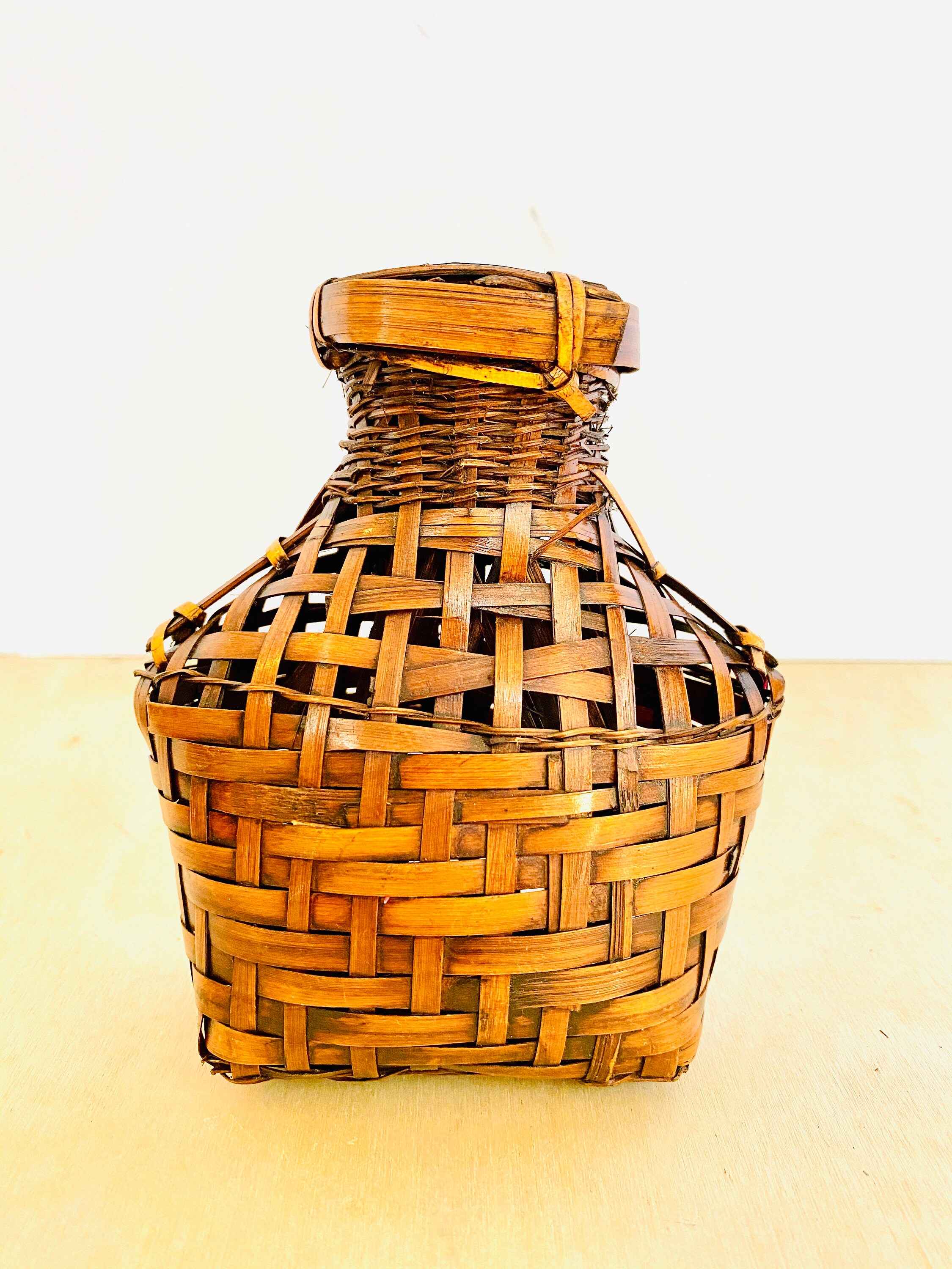 Set of 3 Vintage Fish Trap Bamboo Baskets Bohemian Decor