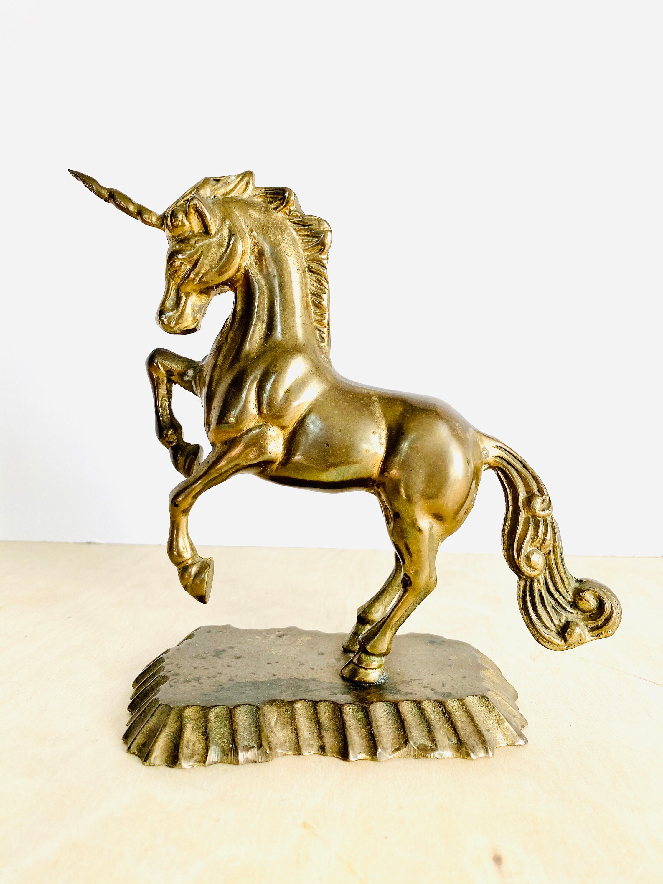 Vintage MidCentury Brass Unicorn