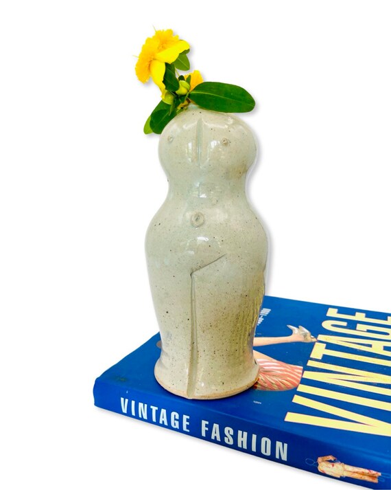 Vintage Nude Female Figure Handmade Studio Pottery Vase