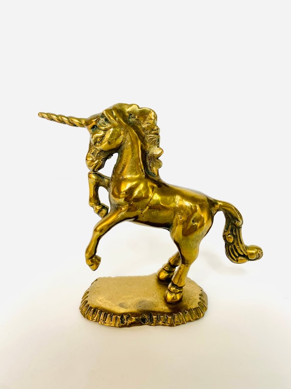 Vintage Solid Brass Unicorn