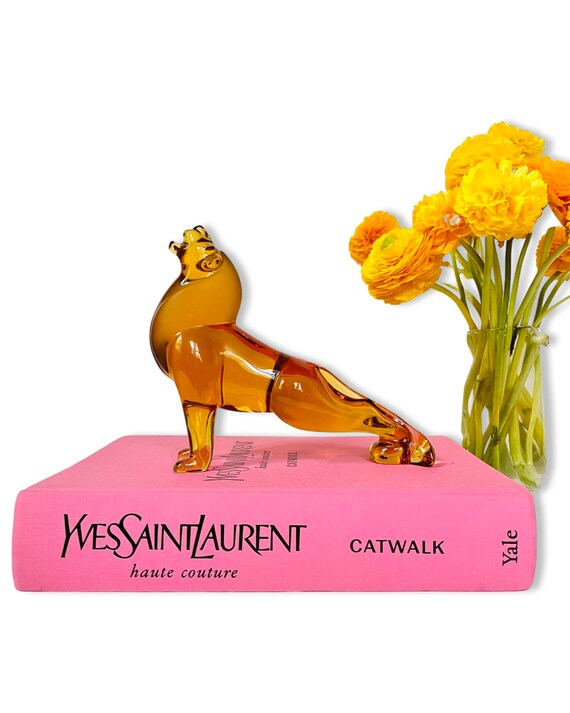 Loet for Baccarat Amber Crystal Roaring Lion