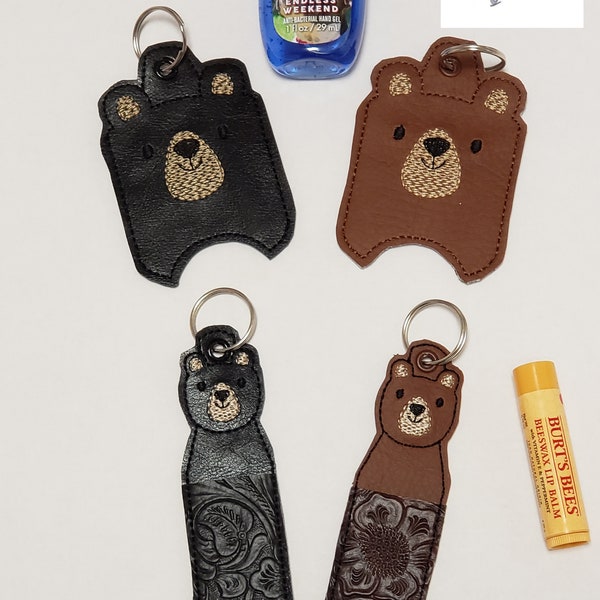 Bear Sanitizer and Lip Balm Holders, Black Bear, Brown Bear, Easter Gifts