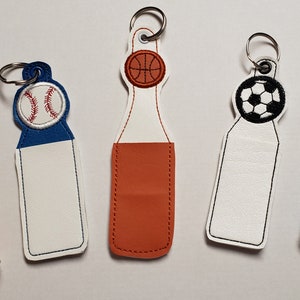 Sport Chapstick Holders, Basketball Lip Balm Holder, Baseball Lip Balm Holder, Soccer Chapstick, Stocking Stuffer, Party Favor, Easter Gifts