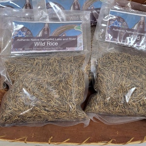 Authentic Wild Rice - 1 Pound Native Harvested - Minnesota Lake and River Rice - Free Shipping